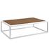 Aubrey Outdoor Patio Aluminum Coffee Table In White Natural by Modway Furniture
