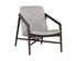 CINELLI LOUNGE CHAIR - DISTRESSED BROWN - SALOON LIGHT GREY LEATHER by Sunpan