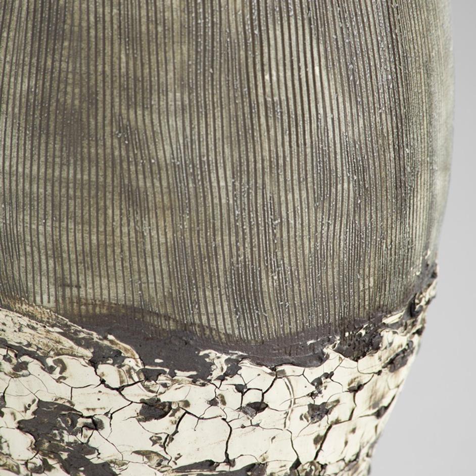 Calypso Vase | Off White | Brown - Medium by Cyan Design