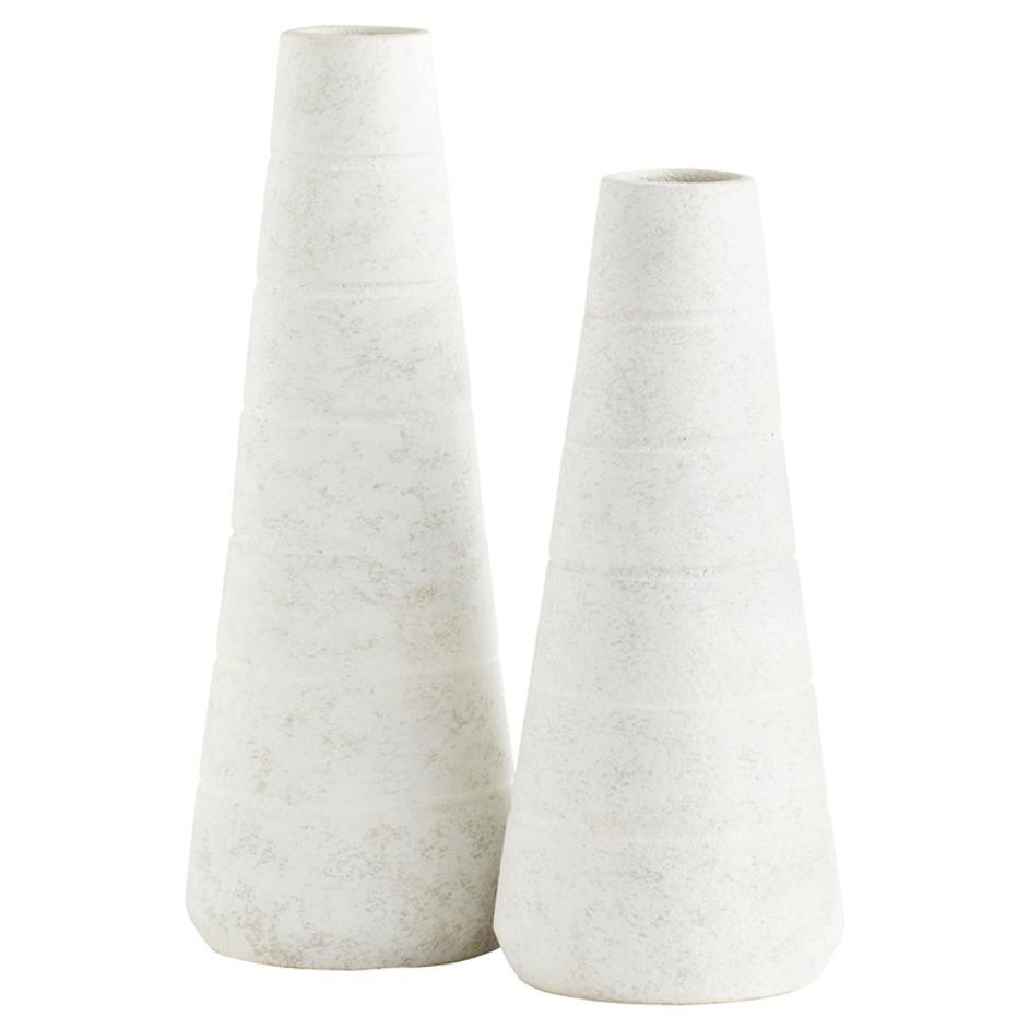 Thera Vase | White -Small by Cyan Design