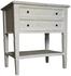 Oxford 2-Drawer Side Table, White Wash by Noir Furniture