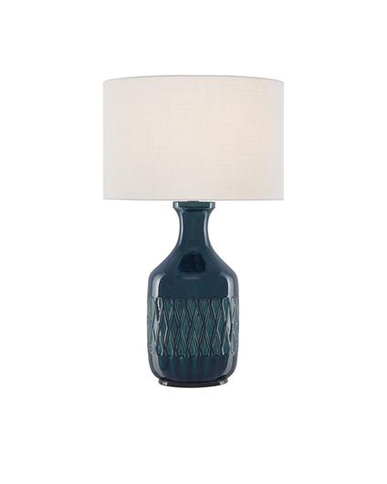 Samba Blue Table Lamp In Ocean Blue by Currey & Company