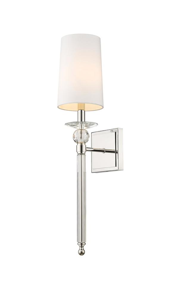 Ava 1 Light Wall Sconce in Polished Nickel Finish by Z-Lite