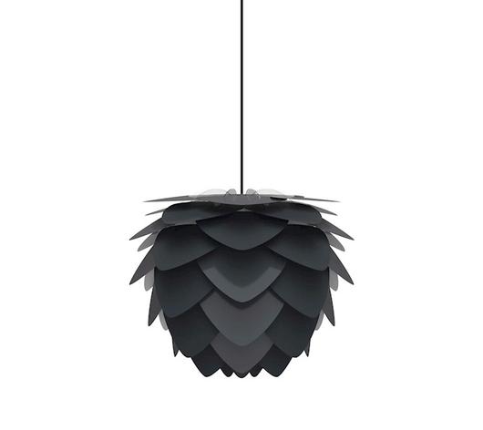 Aluvia Mini Plug-In Pendant in Anthracite with Black Cord by UMAGE