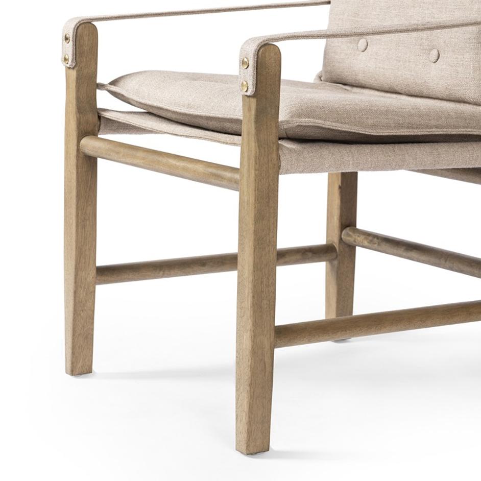 Lenz Dining Armchair In Alcala Taupe by Four Hands