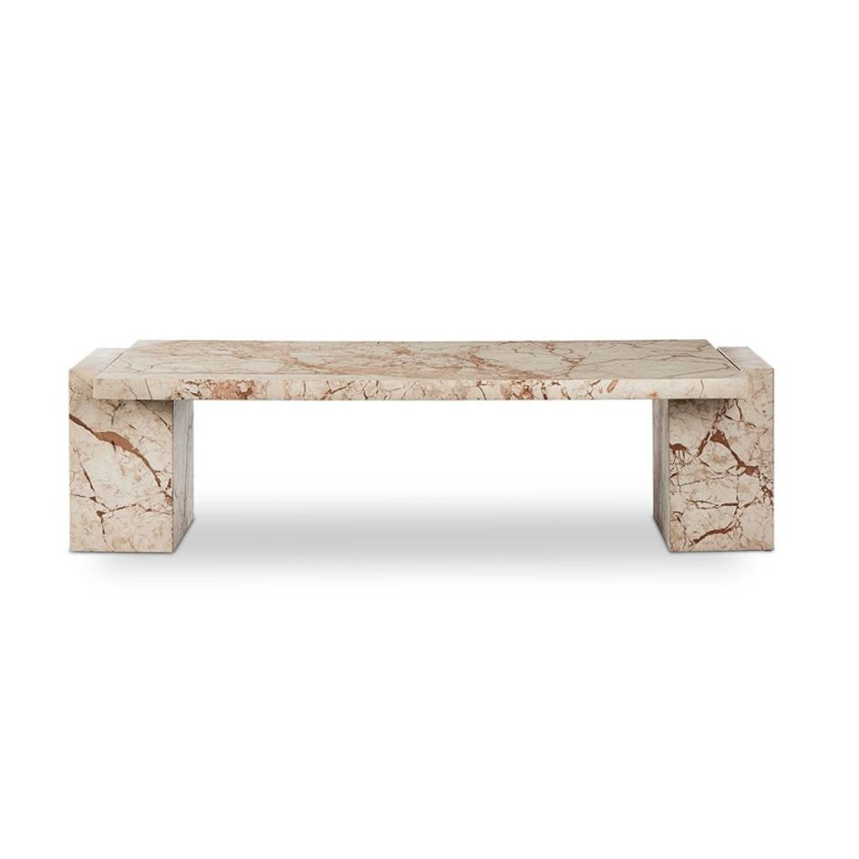 Romano Coffee Table In Desert Taupe Marble by Four Hands