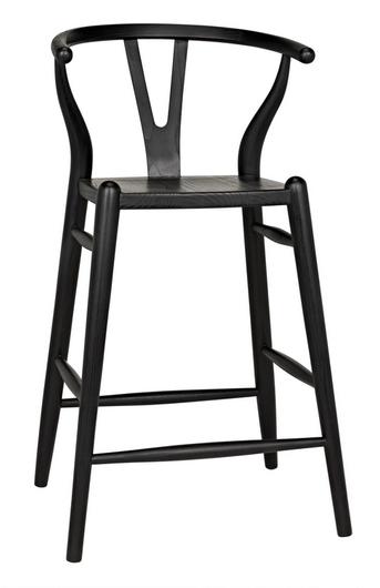 Zola Sungkai/Mindi Counter Stool in Charcoal Black by Noir Furniture