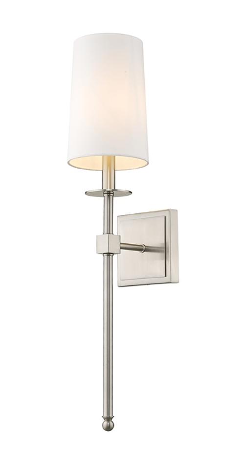 Camila 1 Light Wall Sconce in Brushed Nickel Finish by Z-Lite