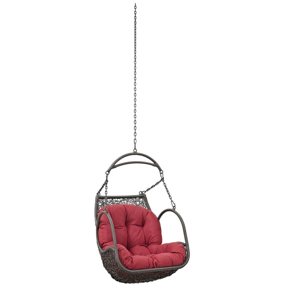 Grove Outdoor Patio Swing Chair Without Stand In Red by Modway Furniture