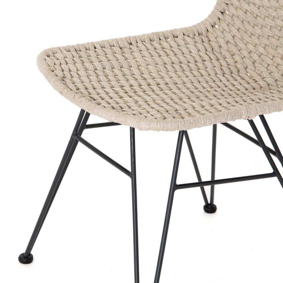 Dema Outdoor Swivel Counter Stool in Natural Rope by FOUR HANDS