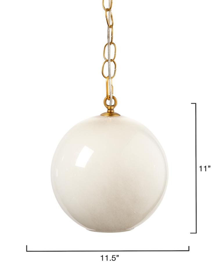 Camber 1-Light Blown Glass Pendant, Taupe by Jamie Young