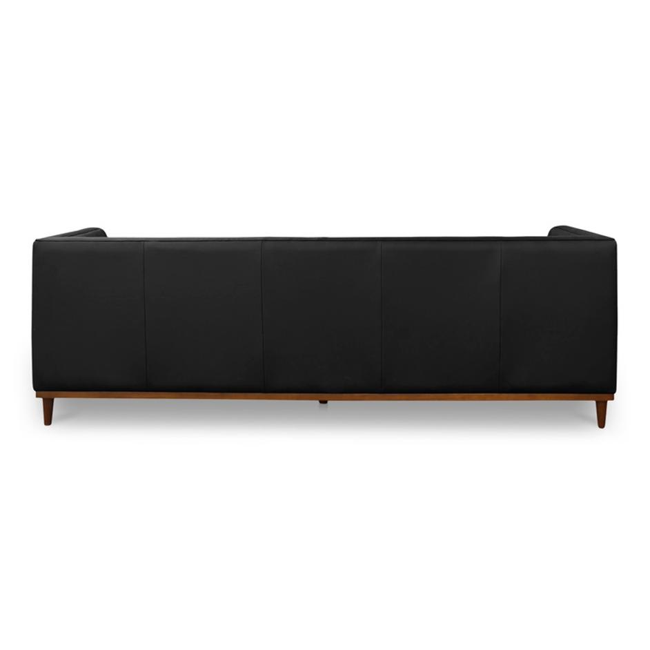 Fielder Sofa Black Leather by Moes Home
