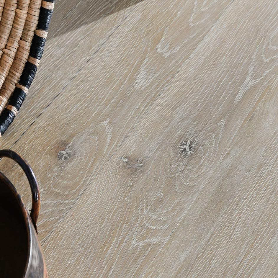 Tiber Oak Wood 90" Console Table White Washed by Classic Home