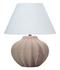 Clamshell Ceramic Table Lamp with Linen Shade by Jamie Young