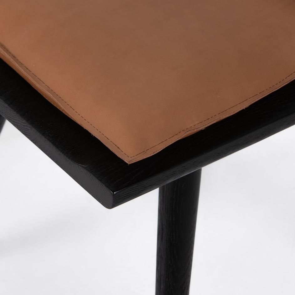 Ripley Dining Chair W Cushion In Black Oak by FOUR HANDS