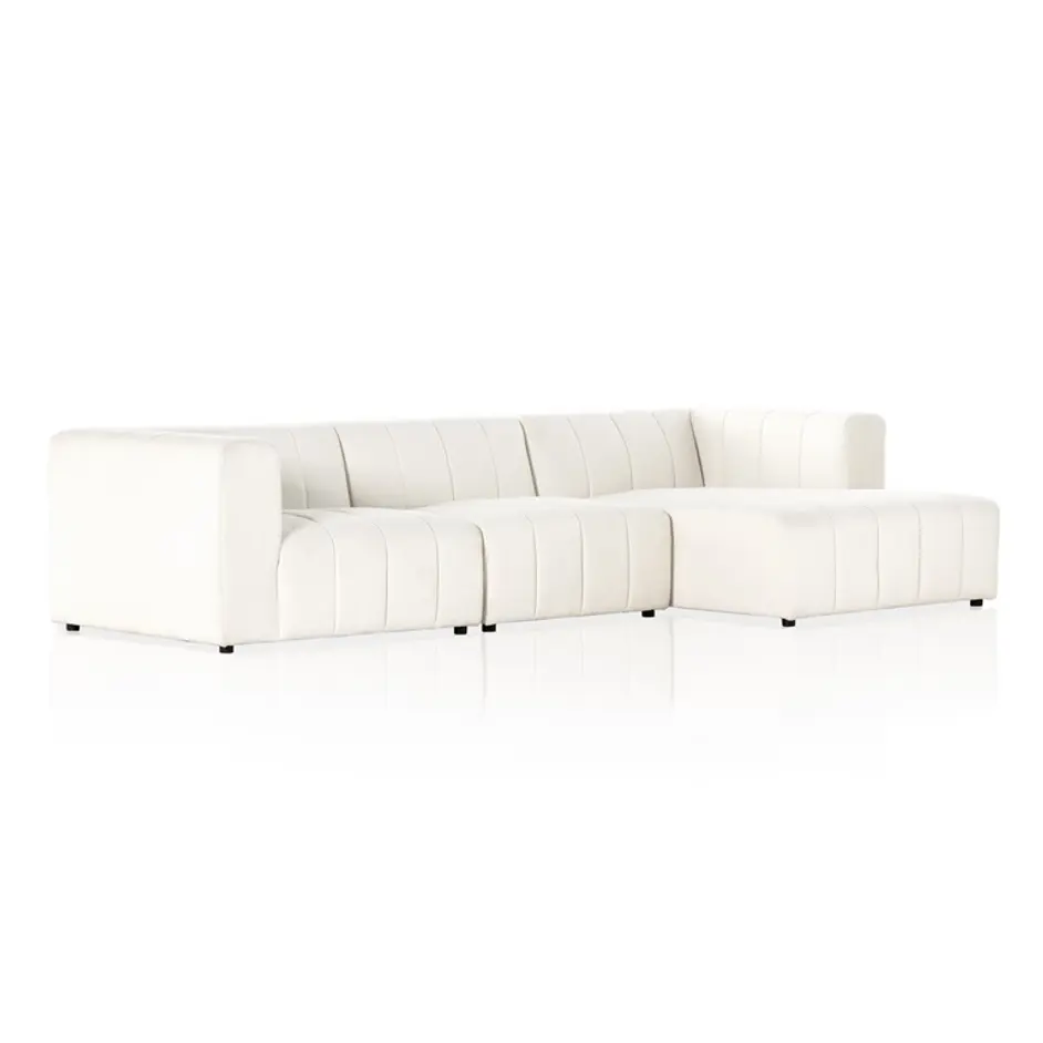 Langham Channeled 3Pc Sec In Rafc In Cloud by FOUR HANDS