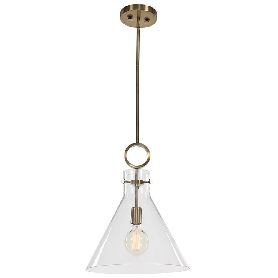 Imbuto Funnel Glass 1 Light Pendant by Uttermost