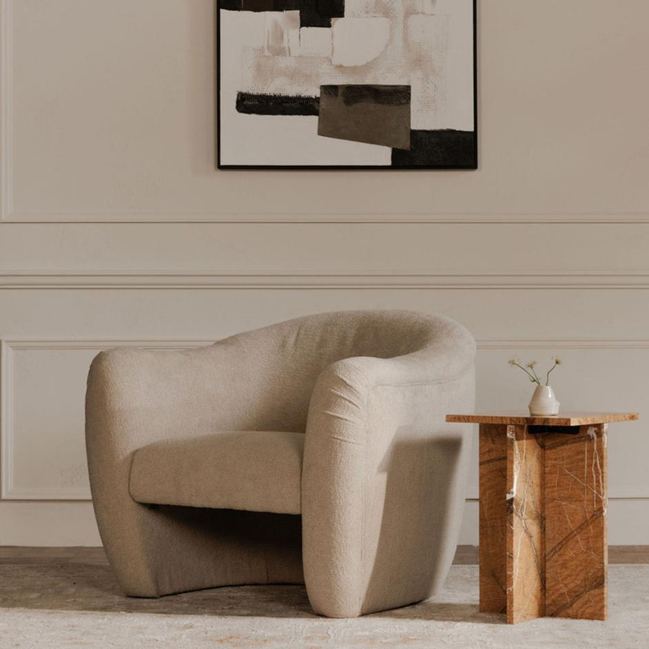 Blair Accent Table Golden Forest Marble by Moes Home