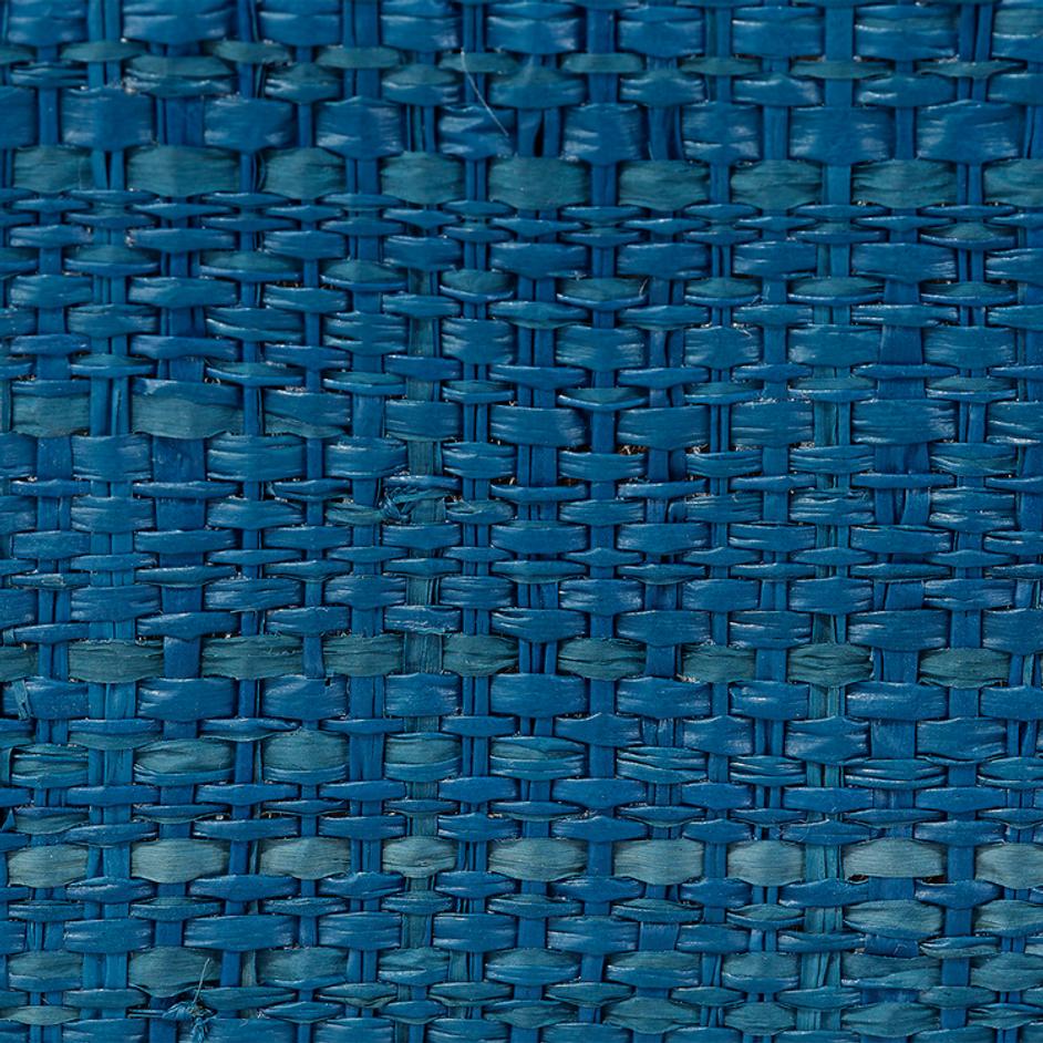 Utopia Footed Decorative Raffia Tray, Indigo by Jamie Young