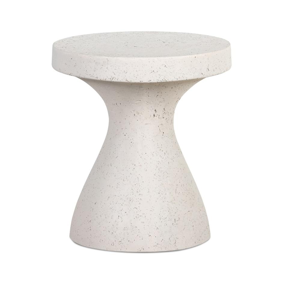 Koda Outdoor End Table In Textured Grey by FOUR HANDS