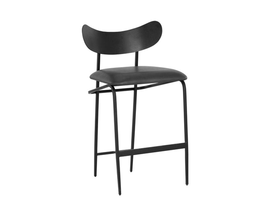 GIBBONS COUNTER STOOL - BLACK - BRAVO PORTABELLA by Sunpan