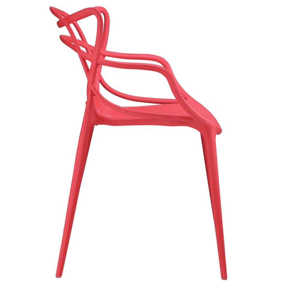 Gaile Dining Armchair In Red by Modway Furniture