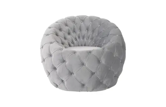 Egg Chair, Cool Gray Velvet Fabric by PHILLIPS COLLECTION