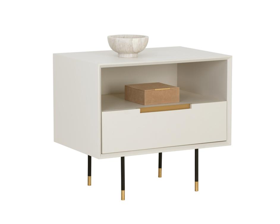 DANBURY NIGHTSTAND - MODERN CREAM by Sunpan