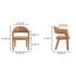 Martens Dining Chair Brown Leather by Moes Home