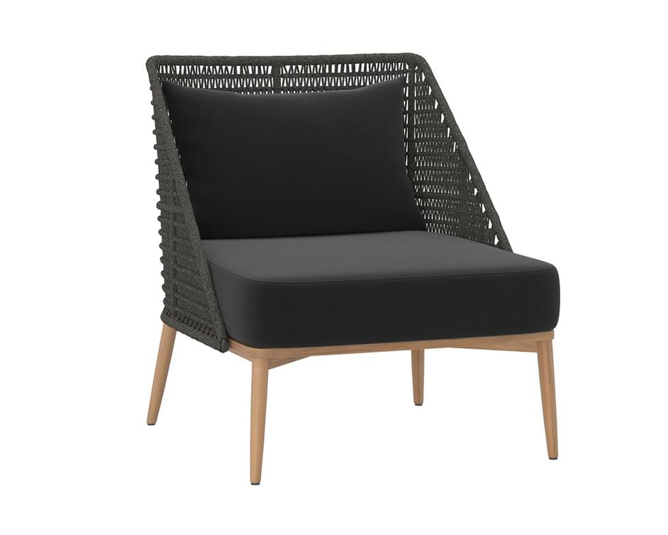 ANDRIA LOUNGE CHAIR - ARASHI BLACK by Sunpan