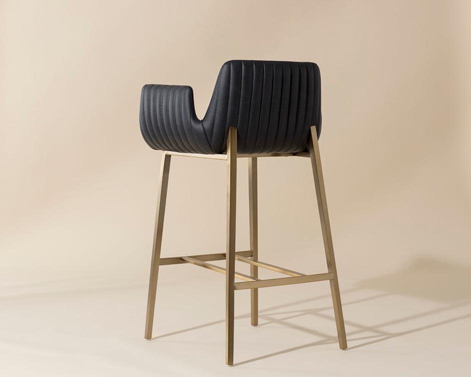 LUCANO BARSTOOL - BRAVO BLACK by Sunpan
