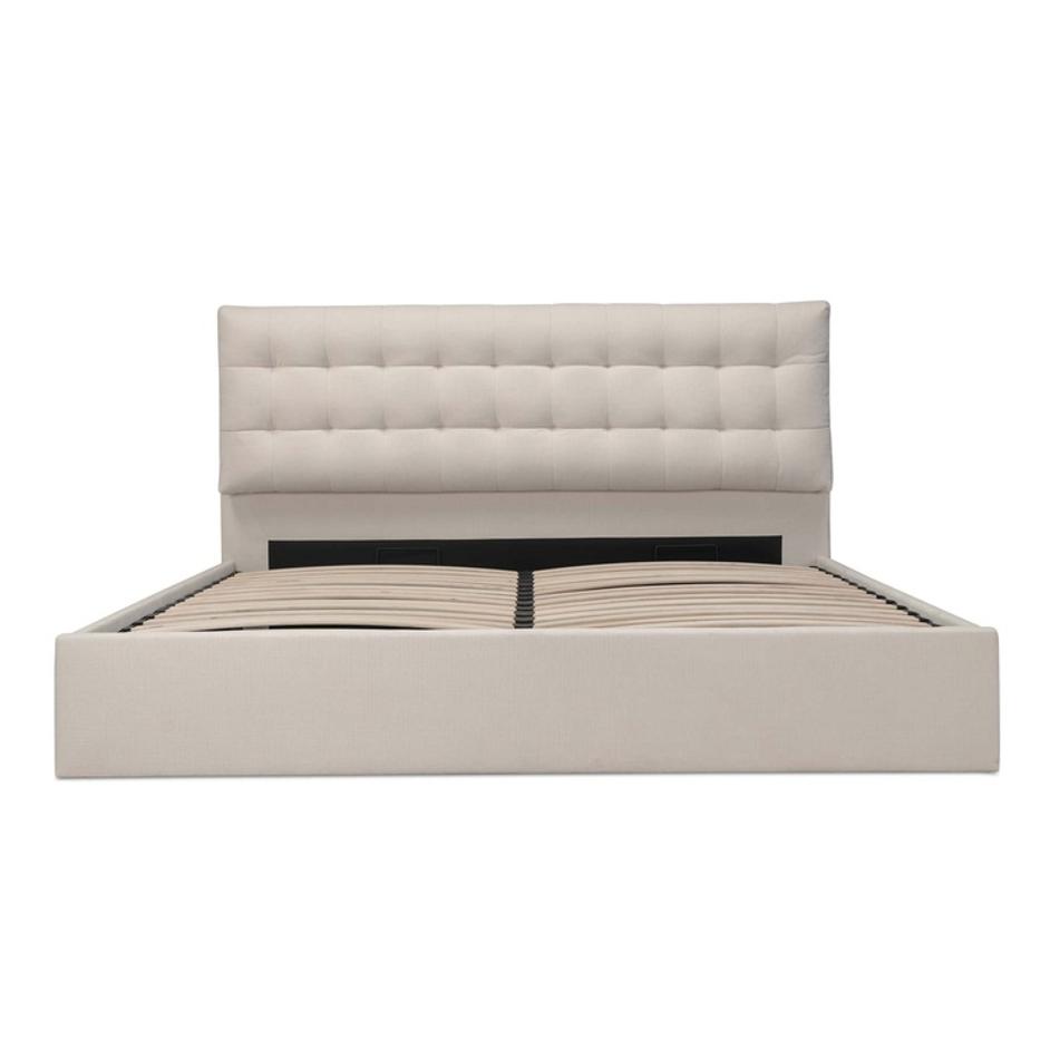 Sebastion Queen Storage Bed Cream by Moes Home