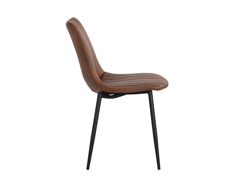 Drew Dining Chair - Black - Bravo Cognac by Sunpan