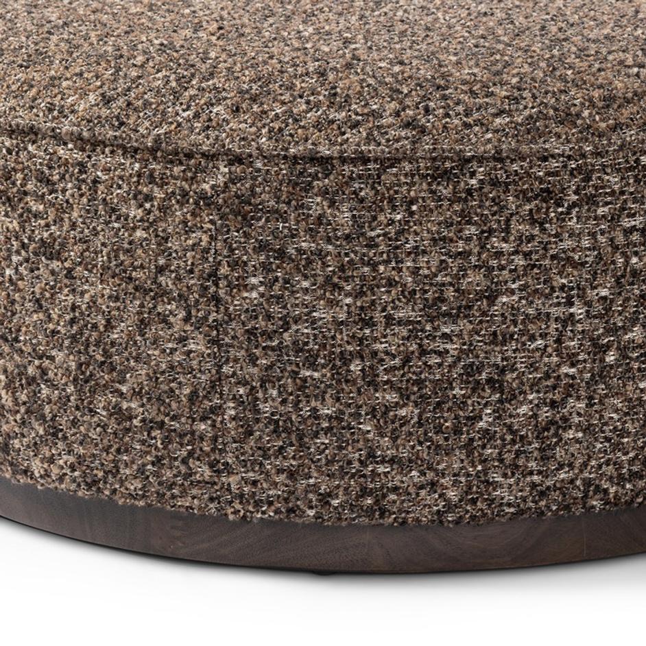 Sinclair Large Round Ottoman - Ivan Granite by Four Hands