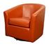 Hayden SWIVEL Bonded Leather Arm Chair In Pumpkin by New Pacific Direct