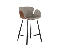 Waldo Counter Stool - November Grey / Cinnamon Brown by Sunpan
