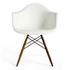 Lorena Fiberglass Arm Chair - White Gloss/Walnut/SS by Aeon Furniture