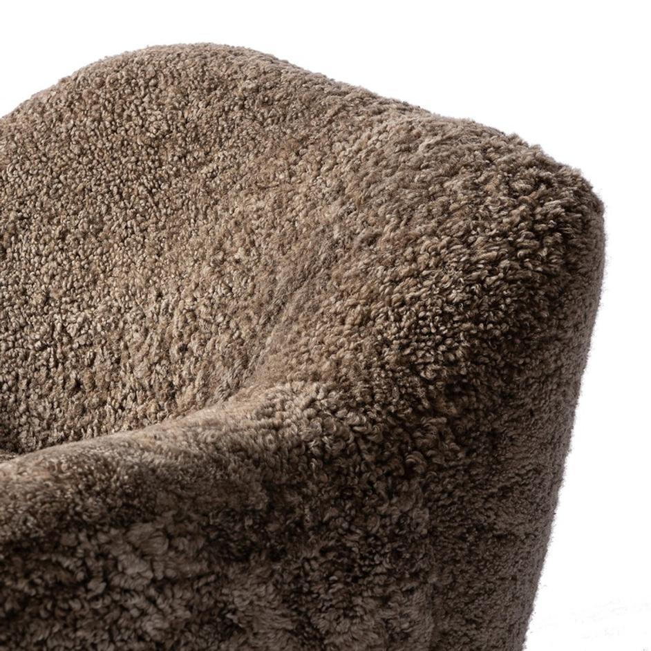 Julius Swivel Chair - Taupe Shearling by Four Hands