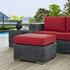 Kindle Outdoor Patio Sunbrella® Ottoman In Canvas Red by Modway Furniture