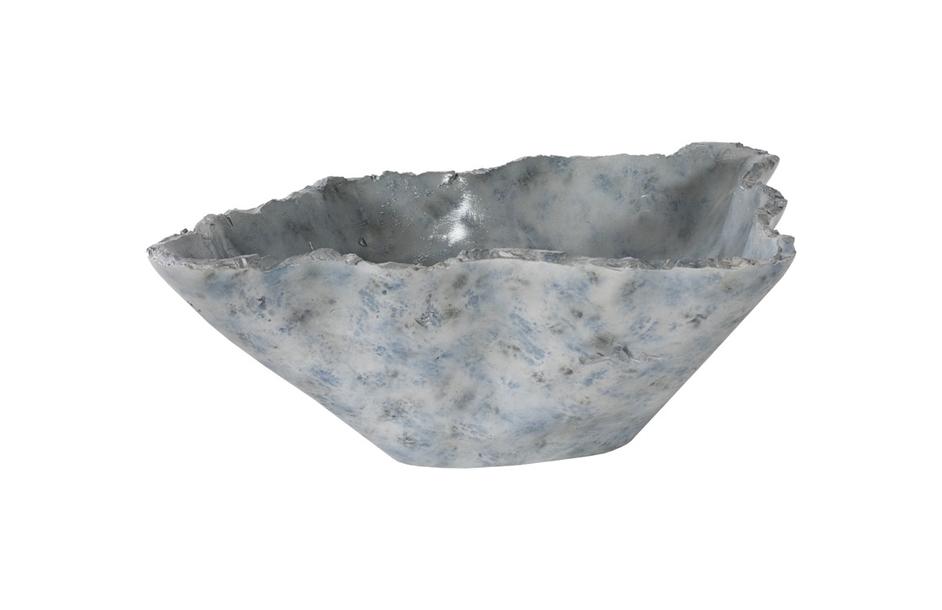 Cast Blue Onyx Bowl, Faux Finish, Narrow by Phillips Collection