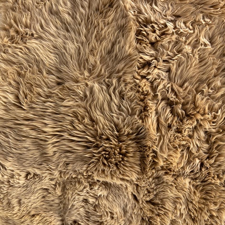 Lalo Lambskin Rug In Beige Lambskin In 3.25X6 by FOUR HANDS