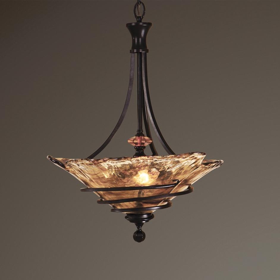 Vitalia 3 Lt Oil Rubbed Bronze Pendant by Uttermost