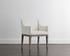 MALIK DINING ARMCHAIR - ASH GREY - LINOSO IVORY by Sunpan