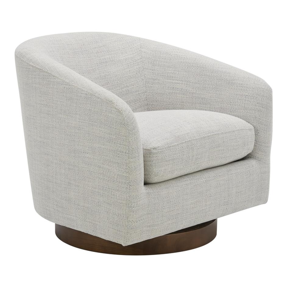Oscy Swivel Chair Splashed White by Moes Home