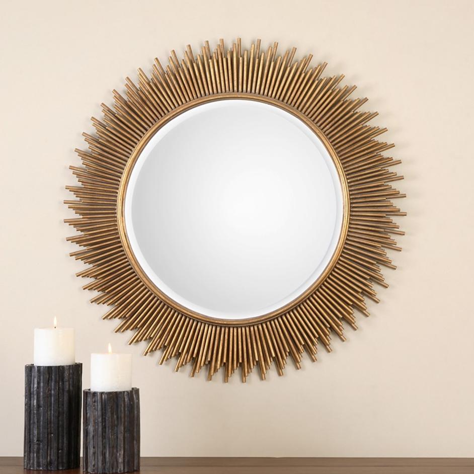 Marlo Round Gold Mirror by Uttermost