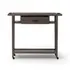 Dorrit Bar Cart In Brown Oak-Honed White Marble-Smooth Black Metal by Four Hands