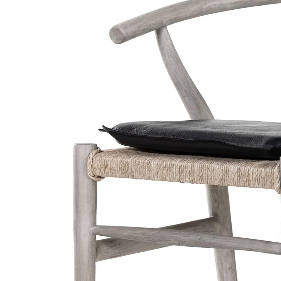 Muestra Dining Chair W Cushion In Wth Grey by FOUR HANDS