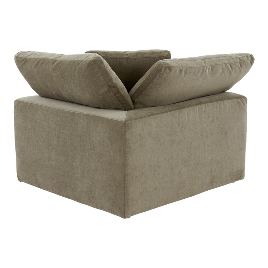 CLAY CORNER CHAIR PERFORMANCE FABRIC DESERT SAGE by Moes Home