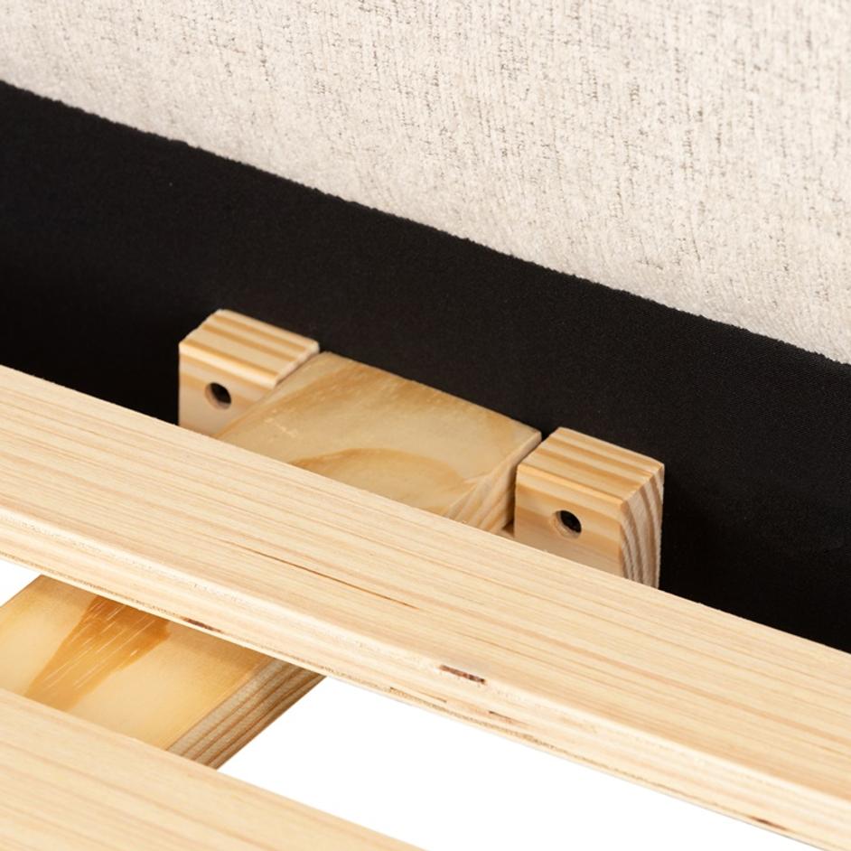 Aidan Bed In Plushtone Linen In Queen by FOUR HANDS