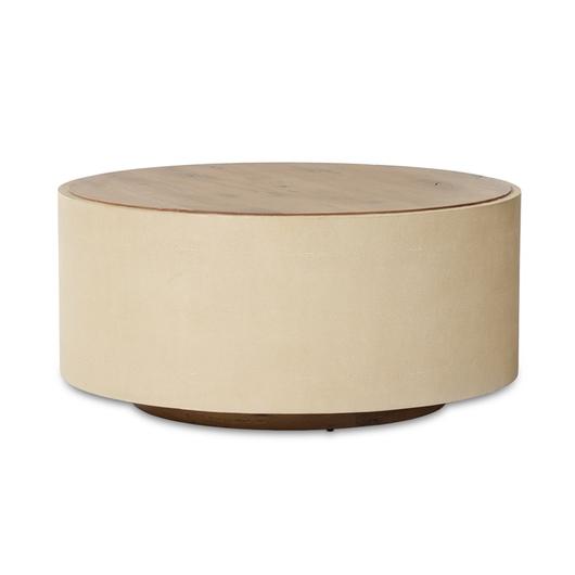Crosby Round Coffee Table In Light Cream by FOUR HANDS